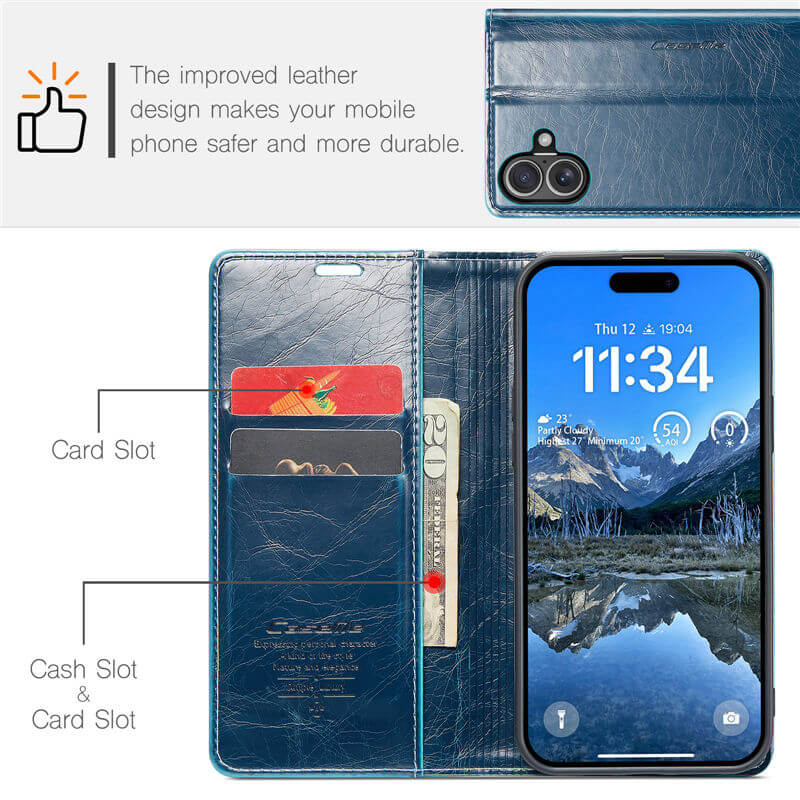 CaseMe iPhone 16 Plus Wallet Magnetic Case