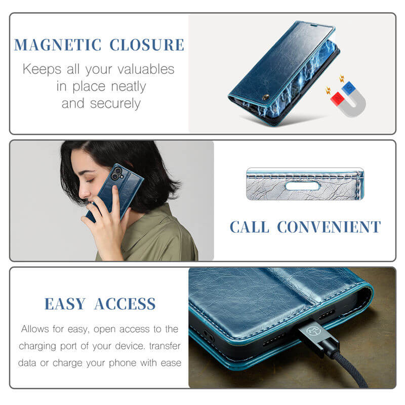 CaseMe iPhone 16 Plus Wallet Magnetic Case