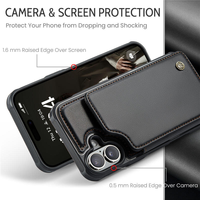 CaseMe iPhone 16 RFID Blocking Card Holder Case