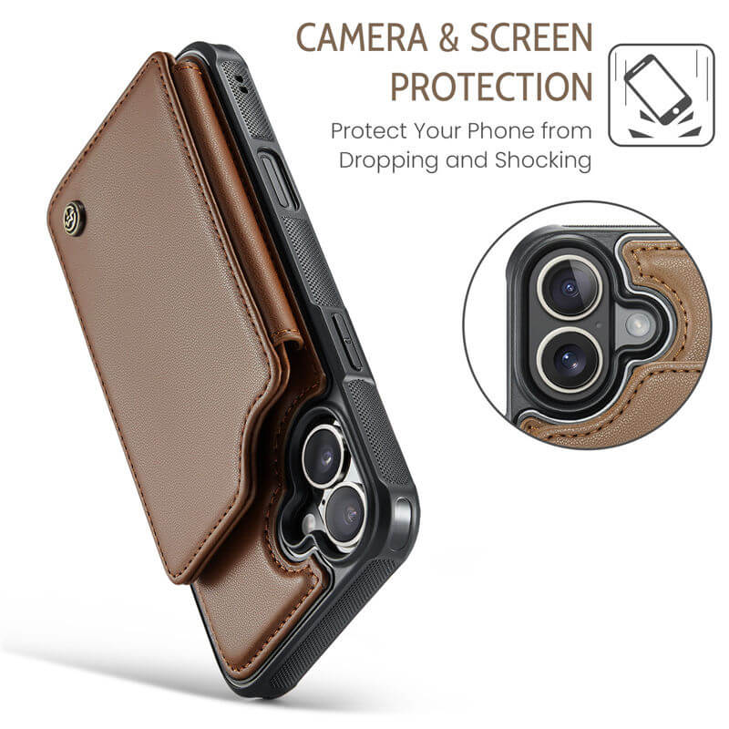 CaseMe iPhone 16 RFID Blocking Card Holder Case