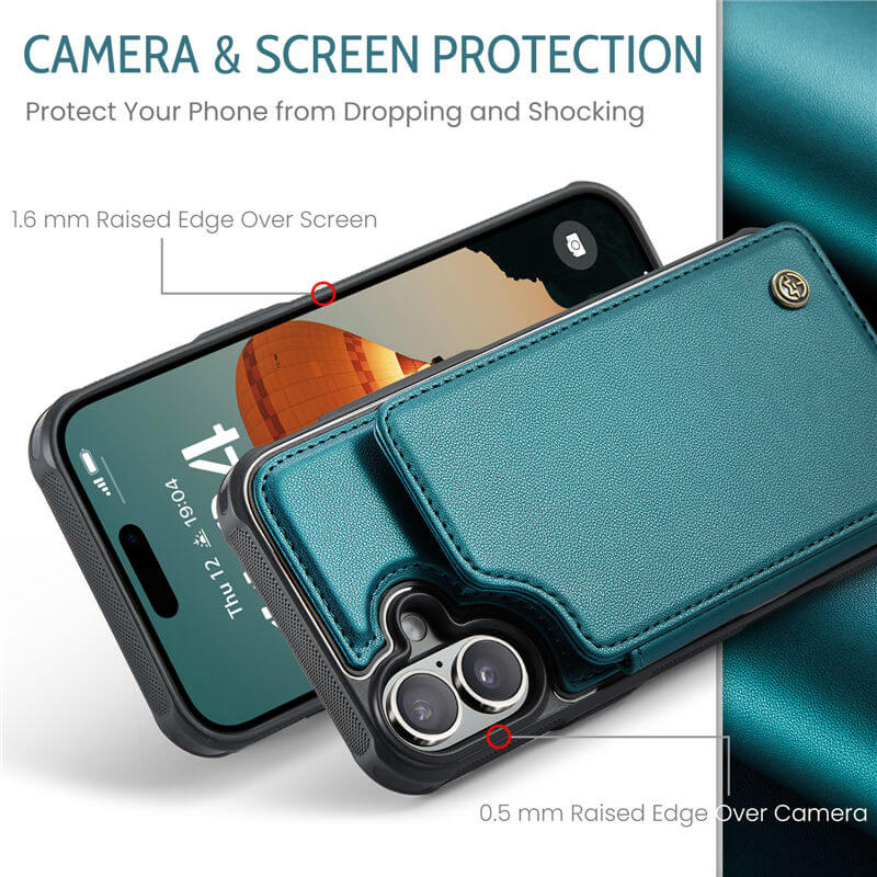 CaseMe iPhone 16 RFID Blocking Card Holder Case