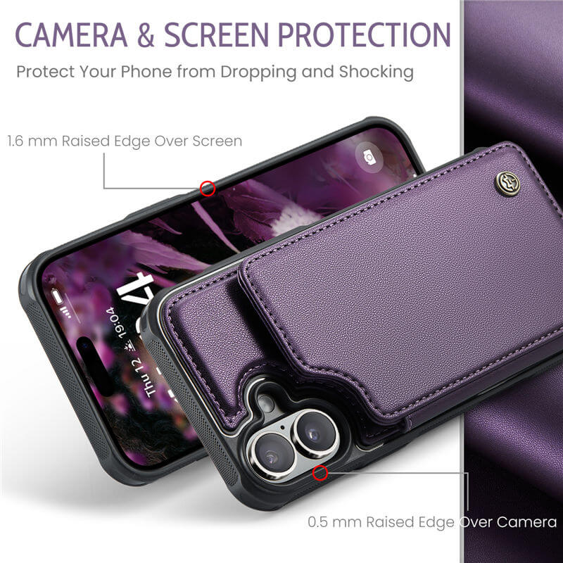 CaseMe iPhone 16 RFID Blocking Card Holder Case