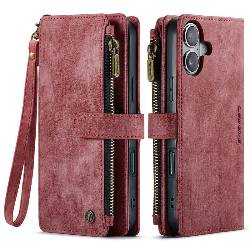 CaseMe iPhone 16 Plus Wallet Case with Wrist Strap