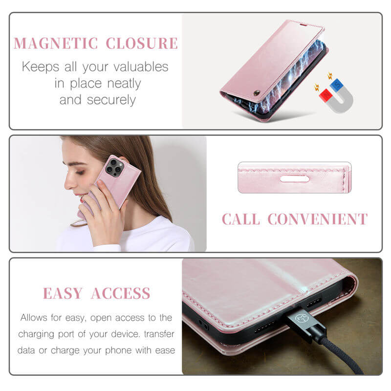 CaseMe iPhone 16 Pro Max Wallet Magnetic Case