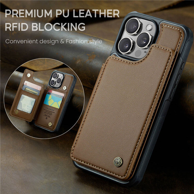 CaseMe iPhone 16 Pro Max RFID Blocking Card Holder Case