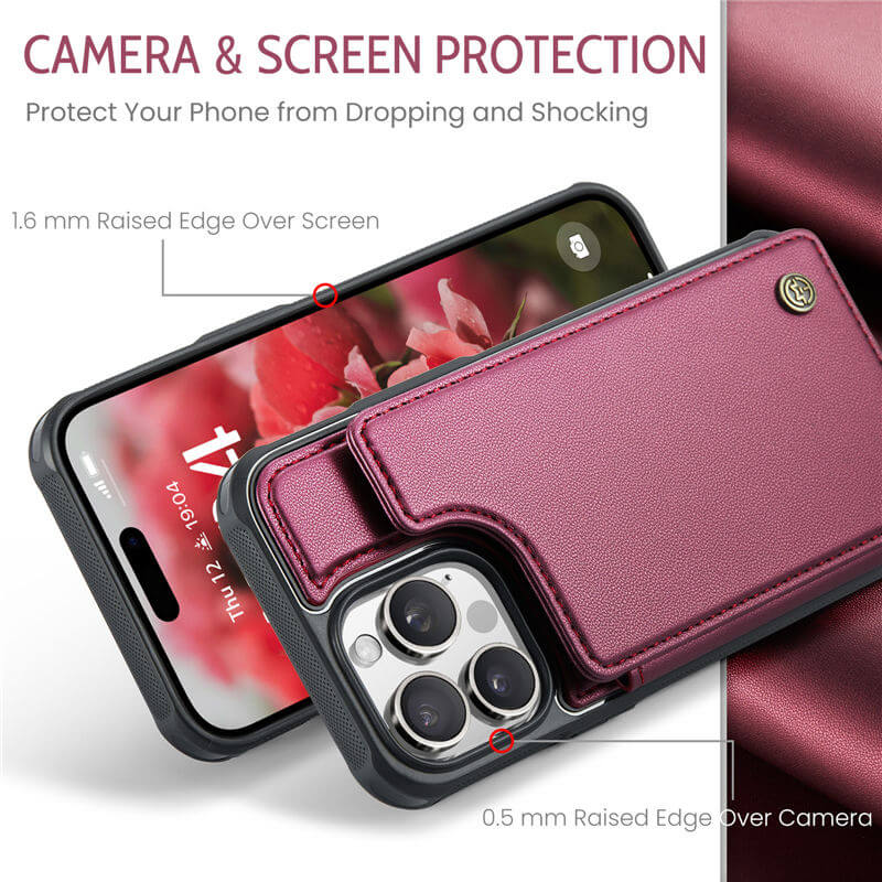 CaseMe iPhone 16 Pro Max RFID Blocking Card Holder Case