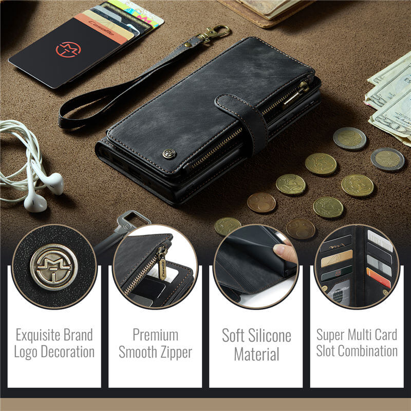 CaseMe iPhone 16 Pro Max Wallet Case with Wrist Strap