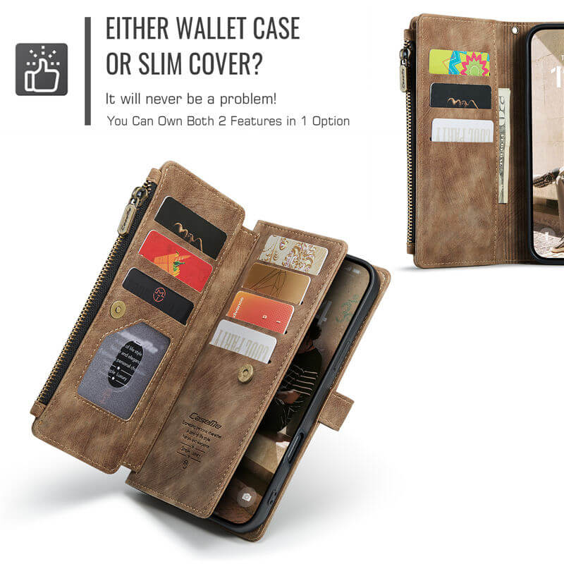 CaseMe iPhone 16 Pro Max Wallet Case with Wrist Strap