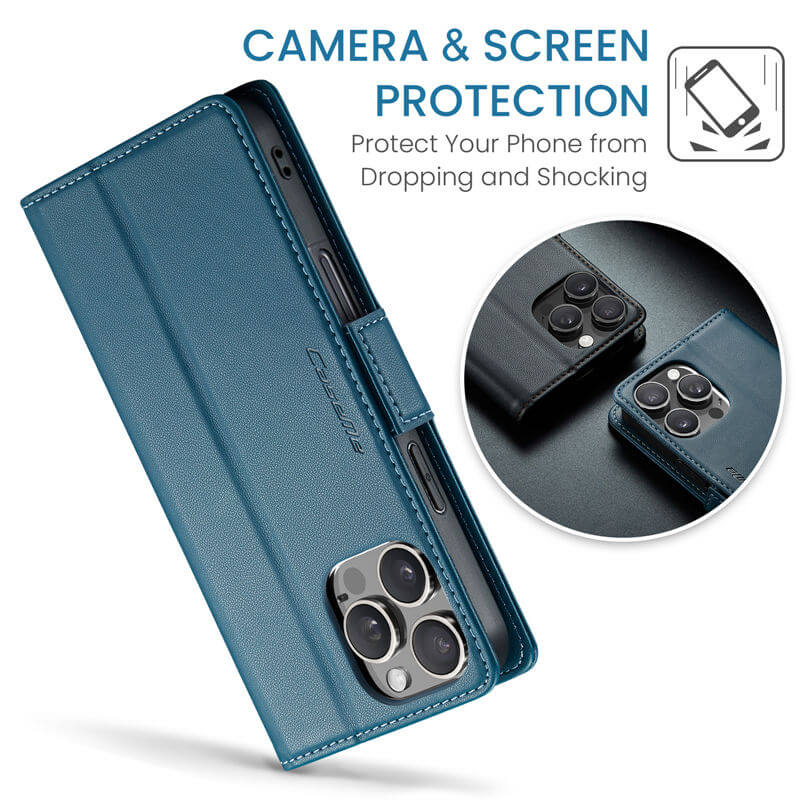 CaseMe iPhone 16 Pro Max Wallet RFID Blocking Case