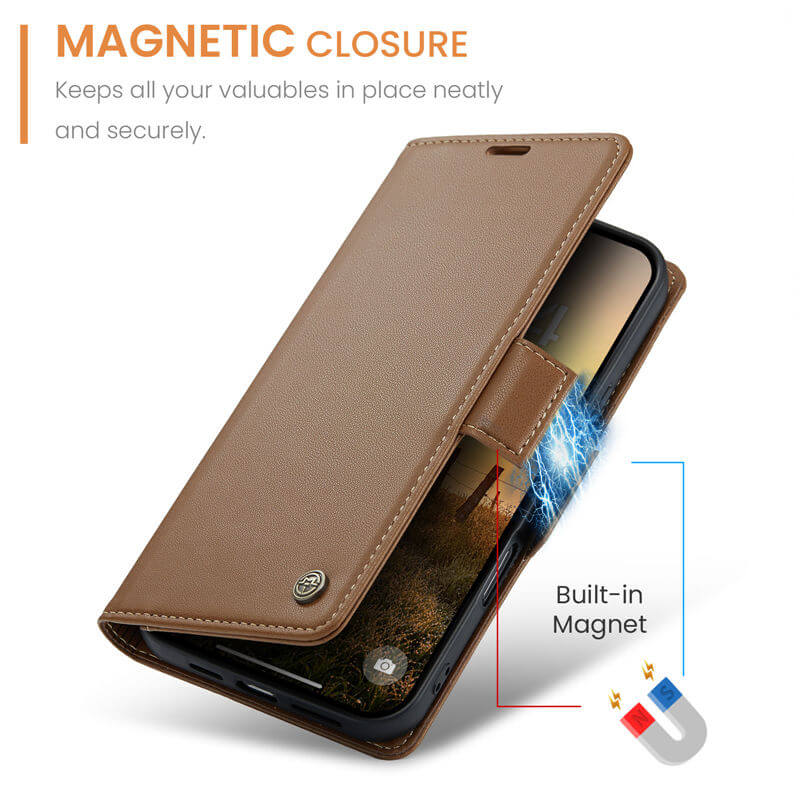 CaseMe iPhone 16 Pro Max Wallet RFID Blocking Case