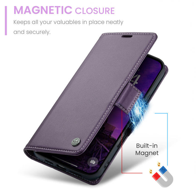 CaseMe iPhone 16 Pro Max Wallet RFID Blocking Case