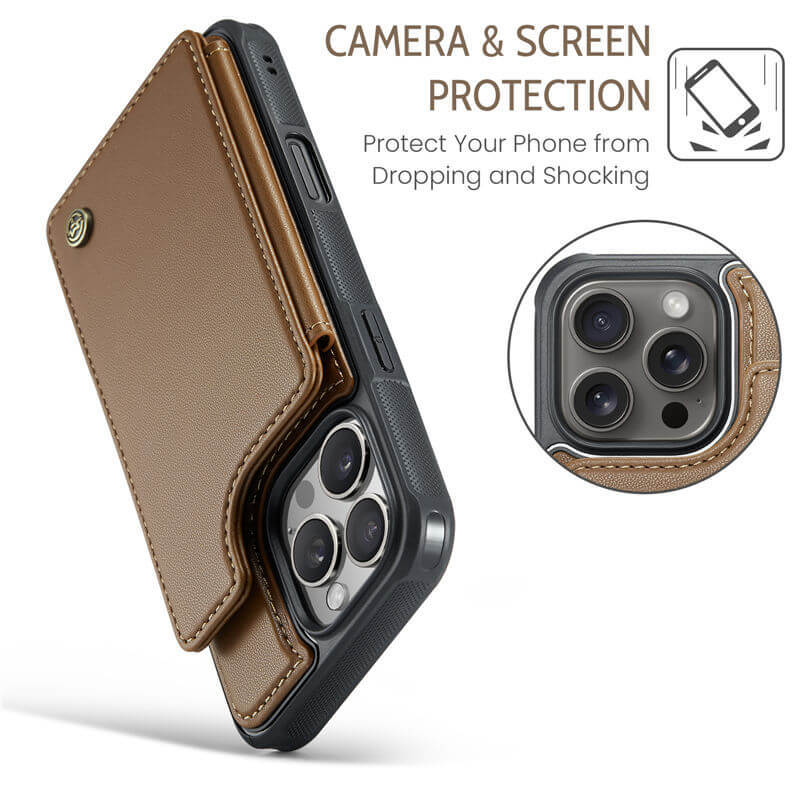 CaseMe iPhone 16 Pro RFID Blocking Card Holder Case