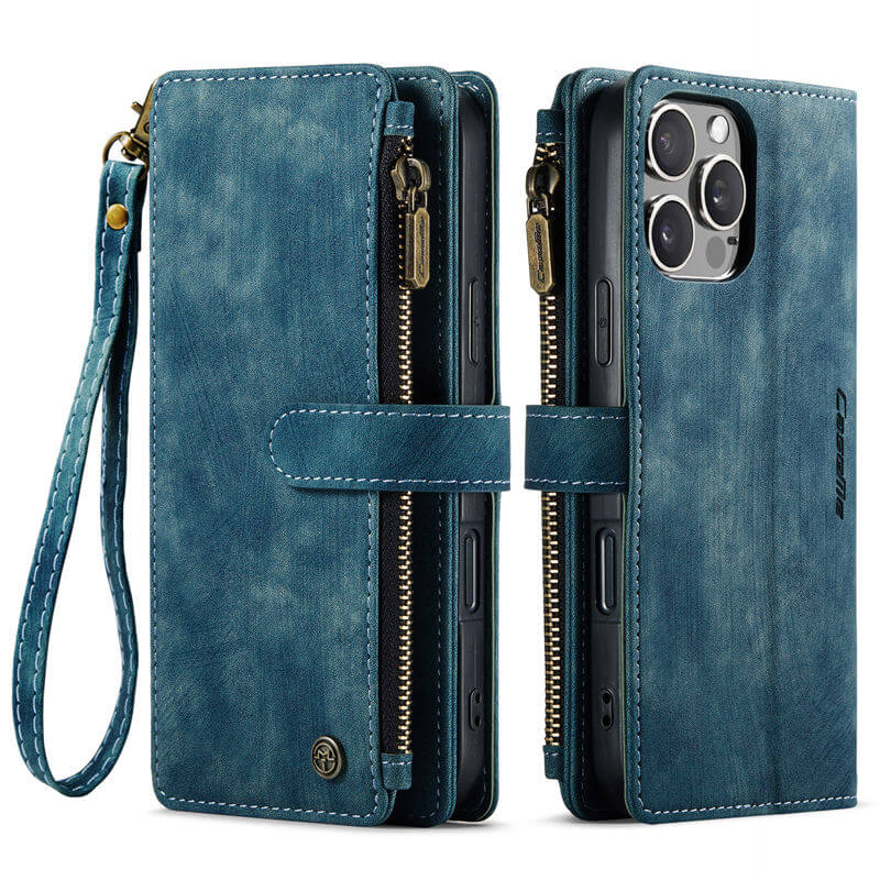 CaseMe iPhone 16 Pro Wallet Case with Wrist Strap