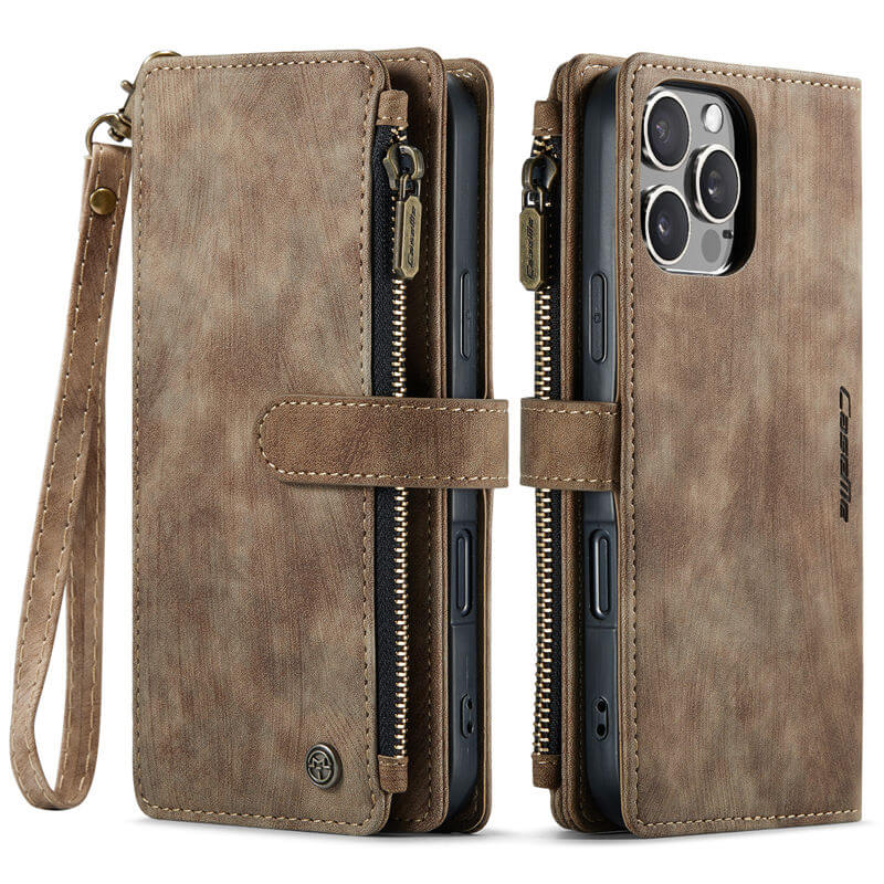 CaseMe iPhone 16 Pro Wallet Case with Wrist Strap