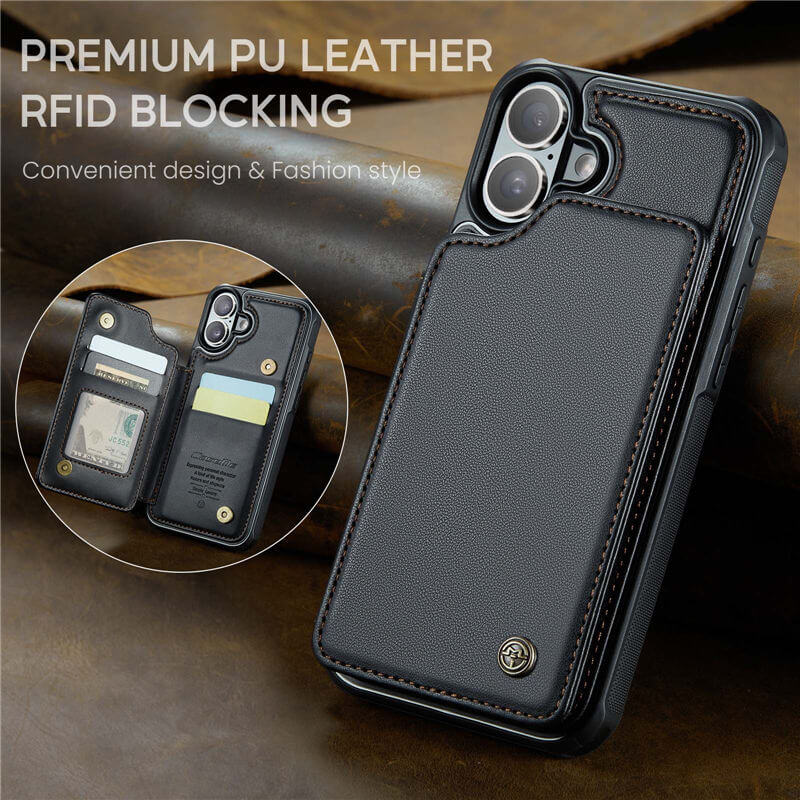 CaseMe iPhone 16 RFID Blocking Card Holder Case