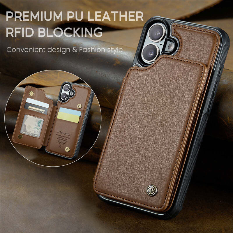 CaseMe iPhone 16 RFID Blocking Card Holder Case