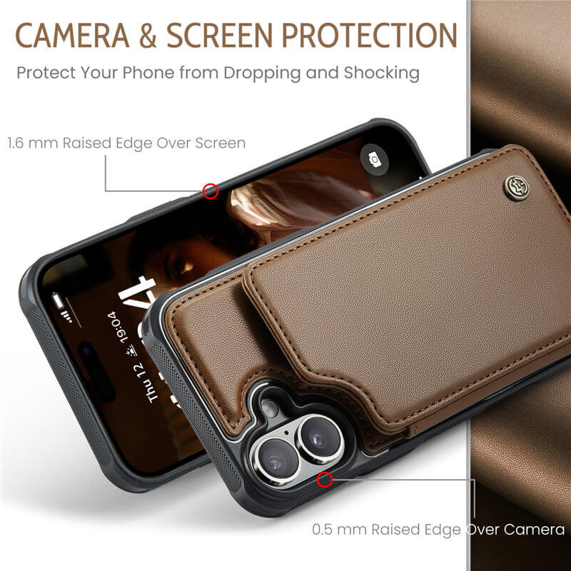 CaseMe iPhone 16 RFID Blocking Card Holder Case