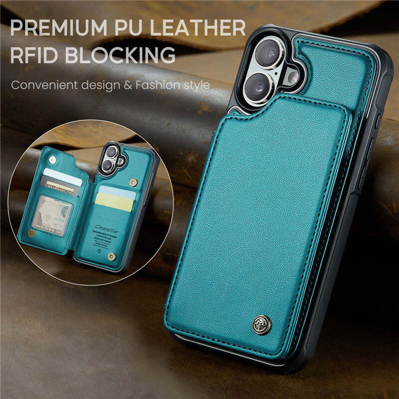 CaseMe iPhone 16 RFID Blocking Card Holder Case