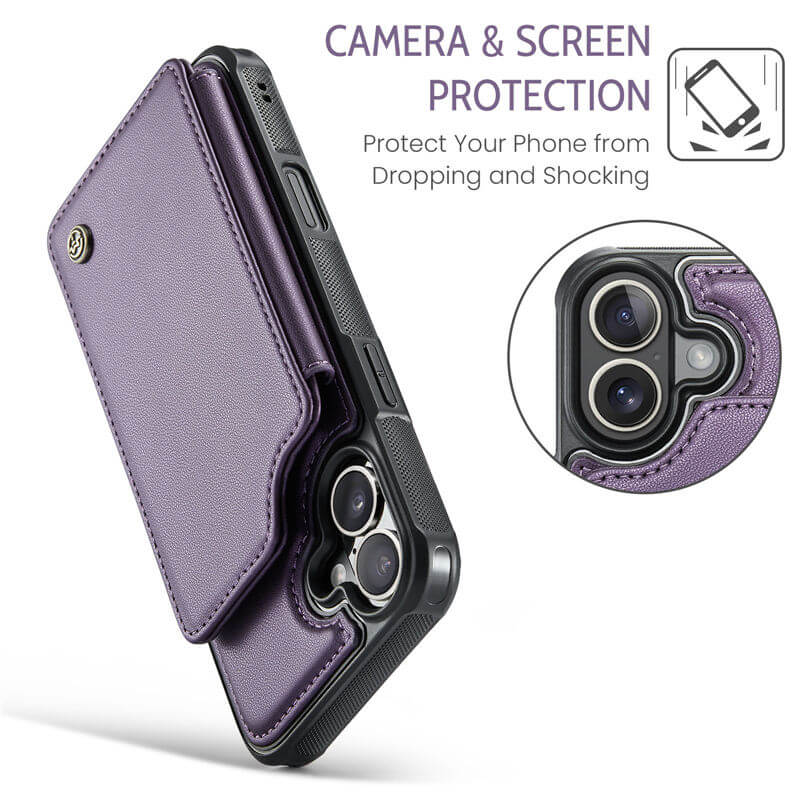 CaseMe iPhone 16 RFID Blocking Card Holder Case