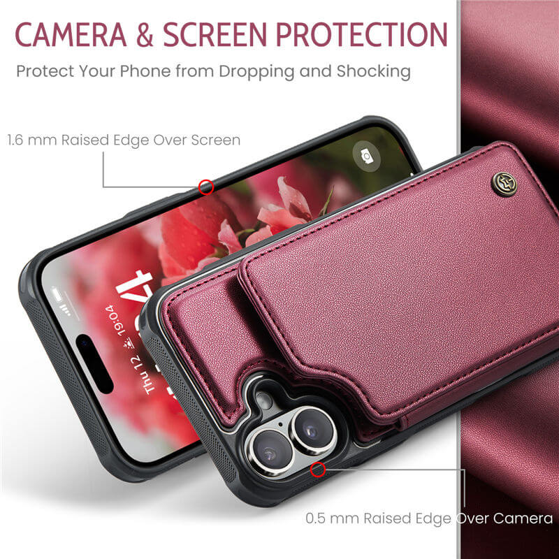 CaseMe iPhone 16 RFID Blocking Card Holder Case