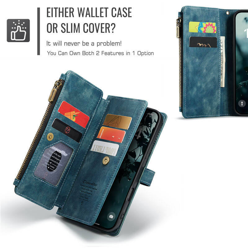 CaseMe iPhone 16 Wallet Case with Wrist Strap