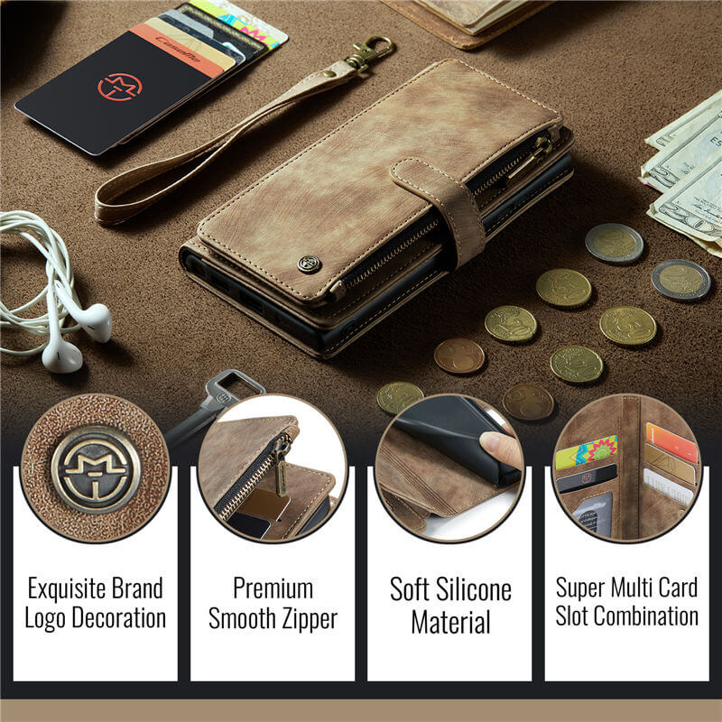 CaseMe iPhone 16 Wallet Case with Wrist Strap