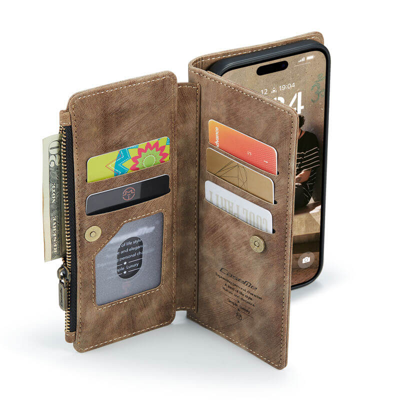 CaseMe iPhone 16 Wallet Case with Wrist Strap