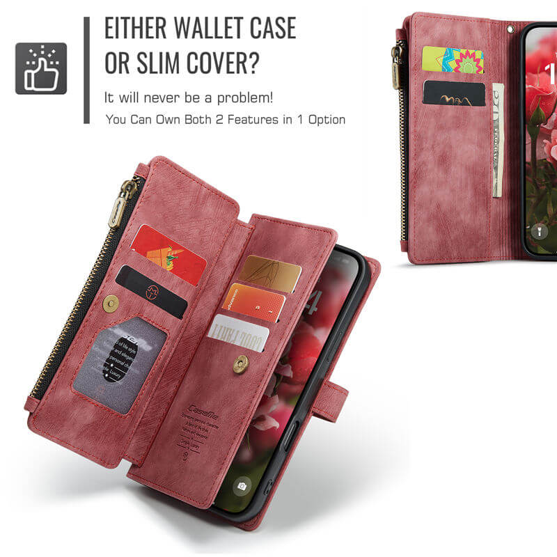 CaseMe iPhone 16 Wallet Case with Wrist Strap