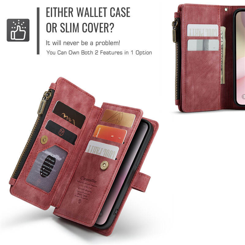 CaseMe iPhone 16e Wallet Case with Wrist Strap