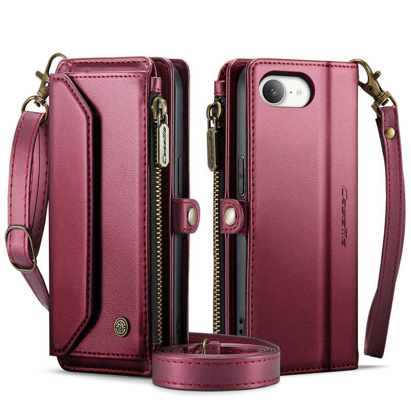 CaseMe iPhone 16e Wallet RFID Blocking Crossbody Phone Case