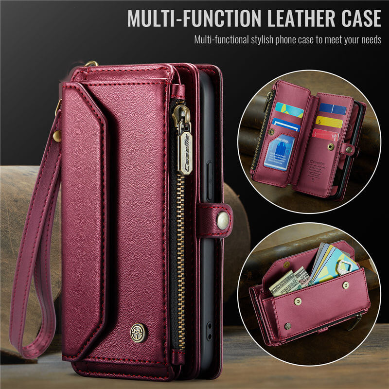 CaseMe iPhone 16e Wallet RFID Blocking Crossbody Phone Case