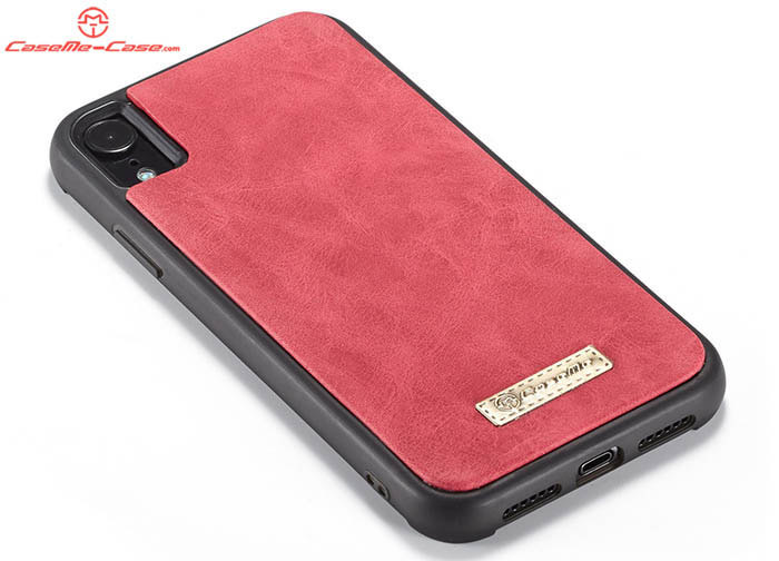 CaseMe iPhone XR Zipper Wallet Magnetic Detachable 2 in 1 Folio Flip Case