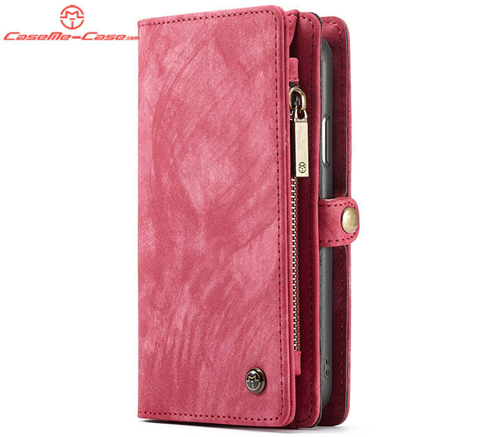 CaseMe iPhone XR Zipper Wallet Magnetic Detachable 2 in 1 Folio Case