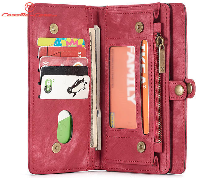 CaseMe iPhone XR Zipper Wallet Magnetic Detachable 2 in 1 Folio Case