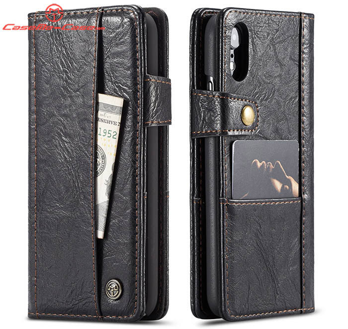 CaseMe iPhone XR Retro Card Slots Wallet Leather Case