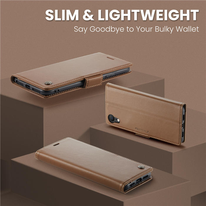 CaseMe iPhone XR Wallet RFID Blocking Magnetic Buckle Case