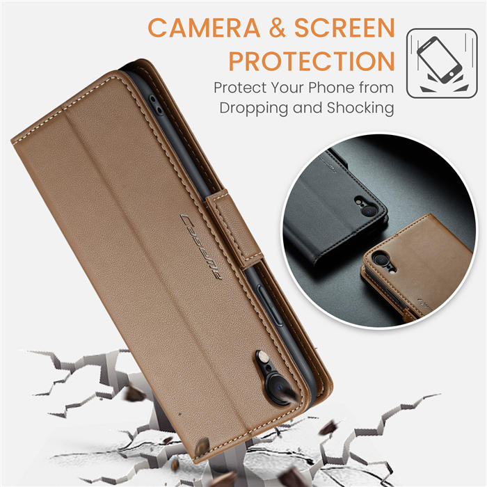 CaseMe iPhone XR Wallet RFID Blocking Magnetic Buckle Case