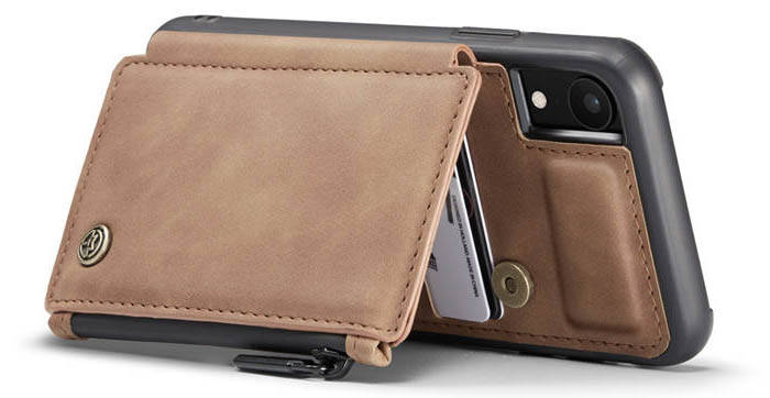 CaseMe iPhone XR Zipper Pocket Card Slots Case