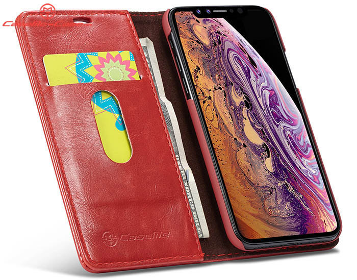 CaseMe iPhone Xs Max Wallet Magnetic Flip Stand Leather Case