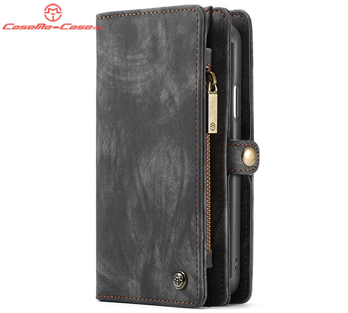 CaseMe iPhone XS Max Zipper Wallet Magnetic Detachable 2 in 1 Folio Case