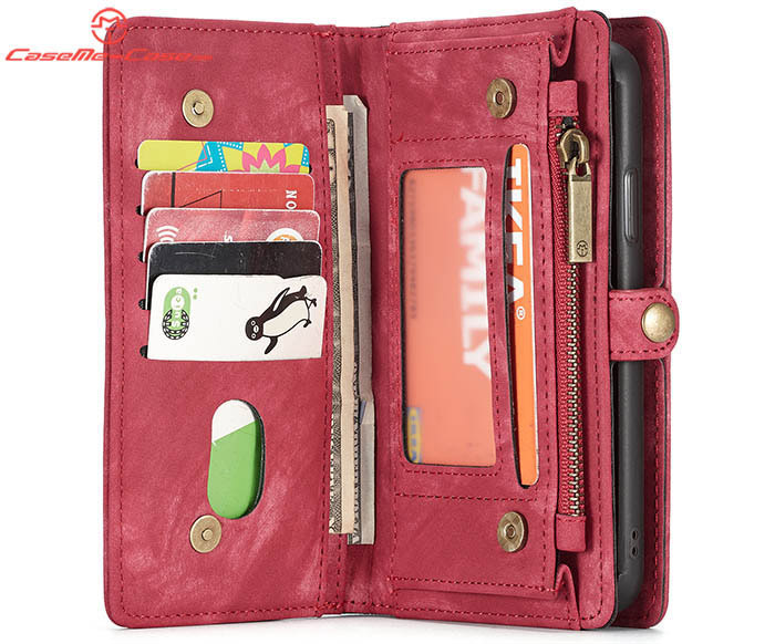 CaseMe iPhone XS Max Zipper Wallet Magnetic Detachable 2 in 1 Folio Case