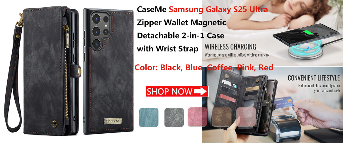 CaseMe Samsung Galaxy S25 Ultra Wallet Case