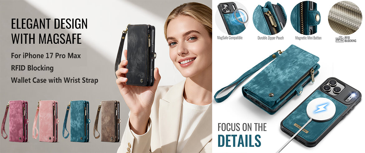 CaseMe iPhone 16 Pro Max Wallet Case CaseMe iPhone 17 Pro Max Wallet Case